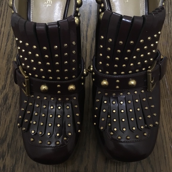 MICHAEL KORS Platform Heels tassels Studded Size 8 - Picture 4 of 5